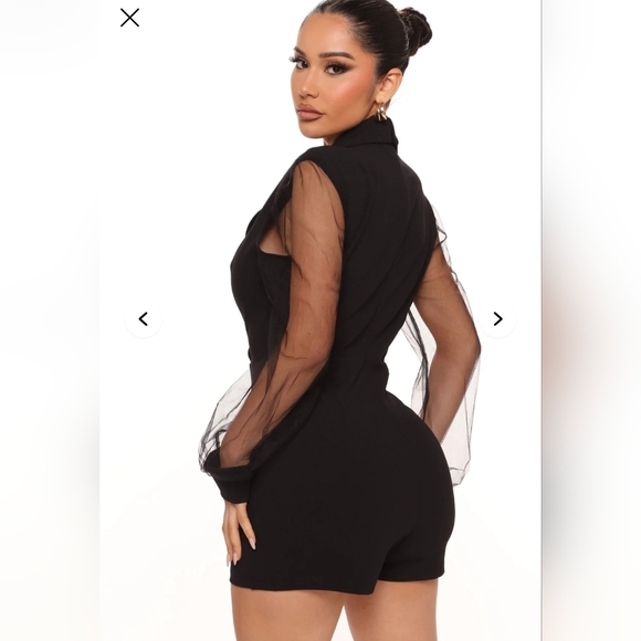 Fashion Nova/ Always On Time💥 Blazer Romper- W Sz Small - Picture 8 of 8